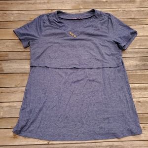 Joymom XL nursing top periwinkle blue/purple